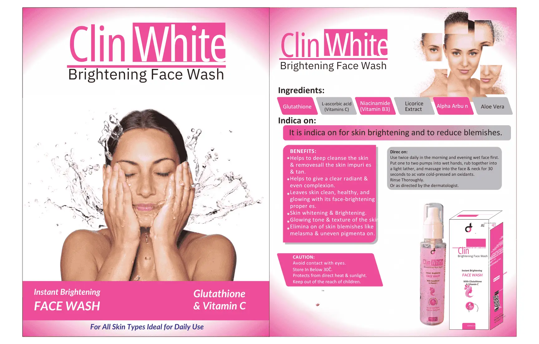 CLIN WHITE BRIGHTING FACE WASH BY GNG